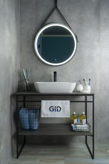 Раковина Gid N9047 51184 накладная белая 55x42x15